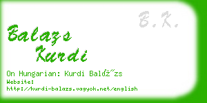 balazs kurdi business card